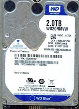 WD20NMVW-11EDZS6,  EBMT2HKB   WD 2TB, USB 3.0  WXJ1 OCT 2016 picture