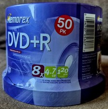 Memorex DVD+R 8X, 4.7 GB, 120 Minutes 50 Disc Spindle NEW picture