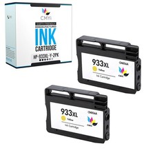 2-Pack CMYi Compatible 933 XL Yellow Ink for HP OfficeJet 7510 7610 7612 7620 picture