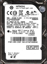 Hitachi HTS545032B9A302 pn: 0J13963 mlc: DA3846 320GB SATA 2.5 HDD 5520 picture