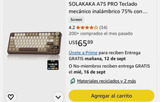 Solakaka A75 PRO Mechanical Keyboard Tri-Mode Illuminated 75% QWERTY English picture