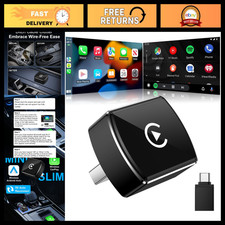 Wireless CarPlay Adapter - USB/USB-C, Compatible with iPhone & Android Devices picture