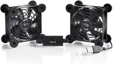 Ventilador USB Doble 80Mm 5V Control Velocidad Portatil PS Xbox TV PC Router picture
