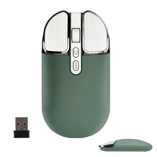Ultra Slim Silent Wireless Bluetooth Mouse Dual Mode 2.4G PC Laptop Green picture