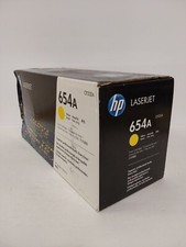 HP 654A Yellow Toner Cartridge LaserJet Enterprise M651 (CF332A) Damaged Box picture
