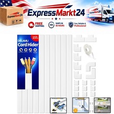 Delamu Cord Hider Wall Raceway, Paintable Cable Management Cover for TV Wires, picture