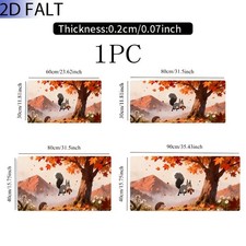 1pc Extra Large, Non-Slip Desk Mat, Mouse Pad, Autumn Maple Leaf Forest with S picture