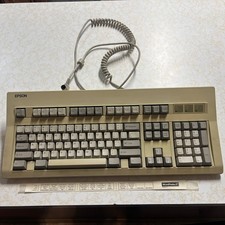 Vintage Epson Q203A Mechanical Clicky Computer Keyboard tested working @1A picture