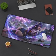 Raiden Shogun Desk Mat, Anime Gaming Mouse Pad, Gamer Decor picture
