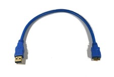 USB 3.0 SuperSpeed Micro-B Cable 1FT Blue picture