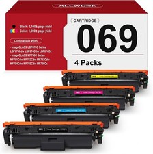 069H 069 High Capacity Toner Cartridge 4-Pack (with Chip) Compatible Replacem... picture