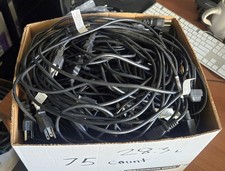 Mixed Lot of 25 Three Prong AC Power Cords Standard Electrical Cables 125V 10A picture