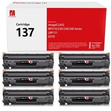 6PK CRG137 Toner Cartridge for Canon 137 Toner MF232w MF244dw MF236n MF216n picture