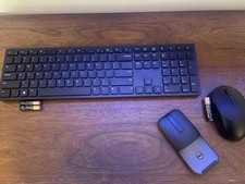 Dell KM5221 Slim Wireless Keyboard | Mouse + BONUS Bluetooth Arc Travel Mouse picture