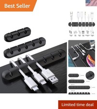 Elegant 3-Pack Silicone Cable Holder Clips - Ultimate Cord Organizer Solution picture
