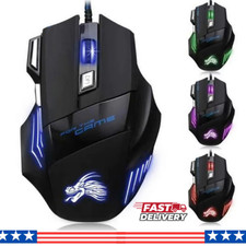 USB Wired Gaming Mouse 5500 DPI 7 Button LED Optical Mouse for PC picture