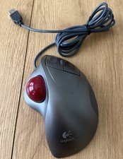Dark Silver Logitech Trackman Wheel Mouse Optical T-BB18 picture