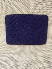 heyday Laptop Sleeve 14 Inch Quilted Wave Purple Padded Case Zip Protective picture