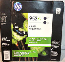HP 952XL Black High Yield Ink Cartridge 2 Pack N9K29BN New Sealed Box EXP 2020 picture