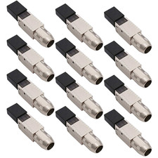 Cat8 Shielded Tool-Free RJ45 Field Termination Plug Connector - 12 Pack picture