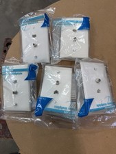 Leviton White 1-Gang Wallplate Cover 5EA10-M2W Lot of 5 picture