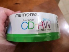Memorex CD-RW 25 Pack Spindle Blank Discs 12X High Speed 700MB 80 Min NEW Sealed picture