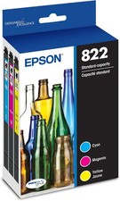 Genuine Epson 822 4‑Pack Ink Cartridges T822520 | CMYK Colour Set | For WF‑3820 picture