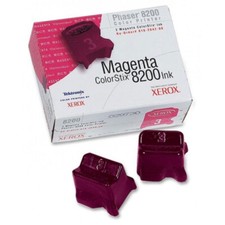 2Pk Genuine Xerox Phaser 8200 printer ColorStix Magenta Ink 016-2042-00 picture