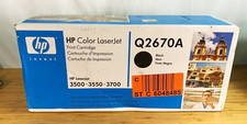 NEW- Genuine HP Q2670A Black GENUINE Toner Cartridge 3700 NEW picture