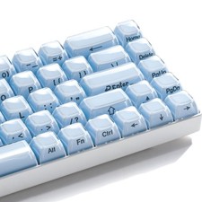XVX Blue Crystal Jelly Keycaps OEM Profile Side Printed For MX Switch Keyboard picture