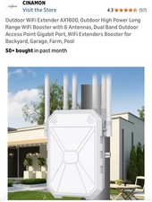 Outdoor WiFi Extender AX1800, Outdoor High Power Long Range WiFi Booster with 6 picture