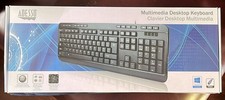 Adesso AKB-132UB Multimedia Desktop Keyboard Black New Open Box picture