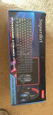 4 IN 1 PC Gaming Keyboard Mouse Gaming Headset Set RGB LED Backlit w/ Mouse Pad picture
