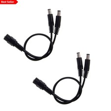 Durable 2-Pack DC Power Adapter Splitter Cable for CCTV & LED Lights - 5.1x2.1mm picture