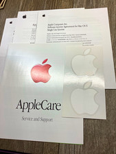 Vintage Apple PowerBook G4 15 AppleCare Jaguar 10.2 Sticker Packet 603-2989-B picture