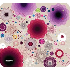 Allsop Retro Floral Mouse Pad Non Skid Rubber Base Soft Cloth Surface 9x7 inches picture