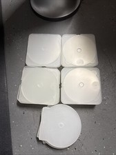 Clear CD DVD Media CASES Round ClamShell CD/DVD Case Lot of 47 Cases Total Used picture