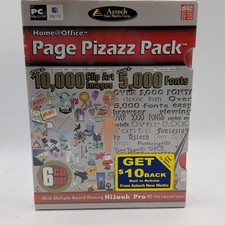 Aztech New Media Page Pizazz Pack New Sealed Vtg Software 10,000 Clip Art Images picture