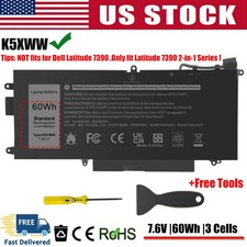 Replace K5XWW 71TG4 Battery for Dell Latitude 5289 7389 7390 2-in-1 Series 60Wh picture