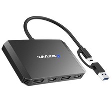 DisplayLink 4K Dual Monitor Hub USB-C Adapter 2x HDMI 2x DisplayPort picture