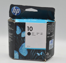 Genuine HP 10 Black Ink Cartridge C4844A New Sealed Expired 05/2019 OEM picture