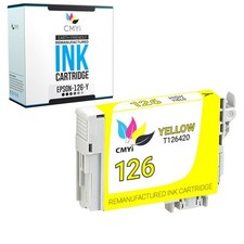 1X CMYi Replacement 126 Yellow Ink Cartridge for Epson Workforce WF-7510 WF-7520 picture