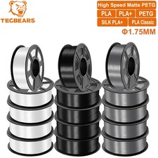 TECBEARS 5/10/20KG PETG High Speed PLA Matte PLA+SILK  3D Printer Filament LOT picture