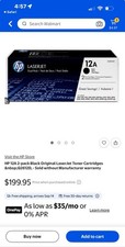 MAKE Offer HP LaserJet 12A Black Dual Pack Toner (Q2612D) NEW FACTORY SEALED picture
