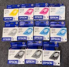 GENUINE Lot 11 EPSON Stylus Photo 2200 Ink Cartridges SEALED T034 --Expired picture