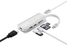 USB C Hub, 6 in 1 USB C to HDMI Adapter Hub, 100W PD Port, Ethernet Port, 2 X US picture