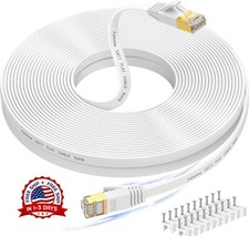 cable de internet 100 pies viene con 20 abrazaderas para cables.Cat 7 Ethernet picture