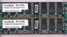 1GB 2x512MB PC3200 NANYA ELIXIR M2U51264DS8HB3G-5T DDR-400 RAM MEMORY KIT DDR1 picture