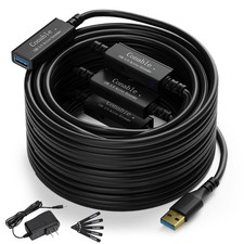 USB 3.0 Active Extension Cable 100 Feet, Long 100 Feet (Active), Black picture