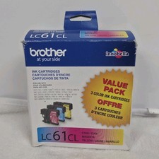 Brother LC61CL Ink Cartridges Exp: 05/25 CYAN MAGENTA YELLOW picture